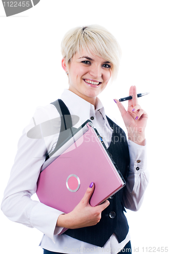 Image of Businesswoman with laptop