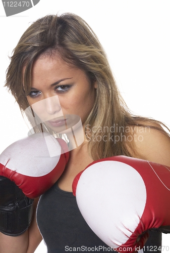 Image of Beautyful boxing girl
