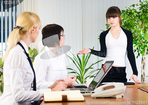 Image of Businesswoman with presentation