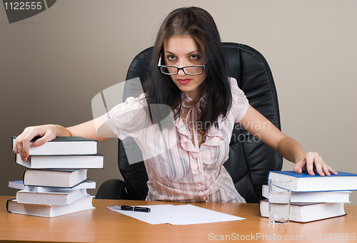 Image of Lady-boss in office