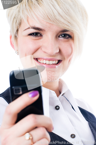 Image of Girl with mobile phone