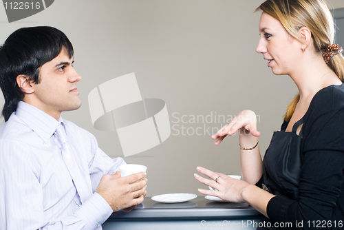 Image of coffee-break in office