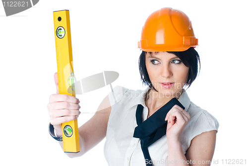 Image of Girl with level