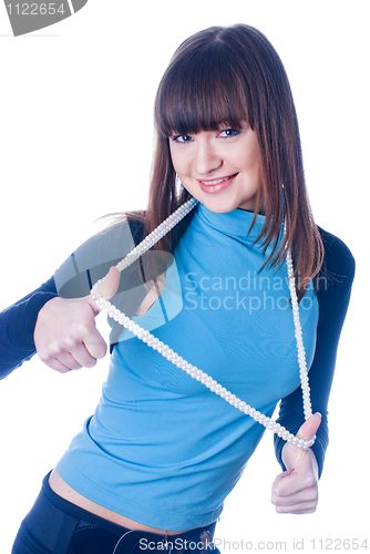 Image of Girl with beads