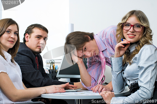 Image of Young business team