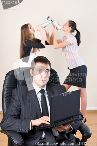 Image of Businessman with laptop
