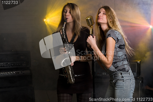 Image of Woman with saxophone