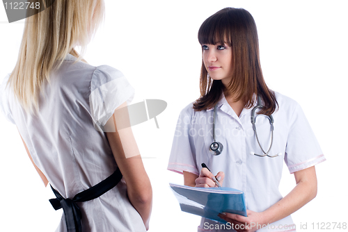 Image of Doctor and patient