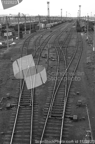 Image of Railway Octopus. Black and white