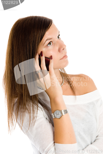 Image of Girl writing sms