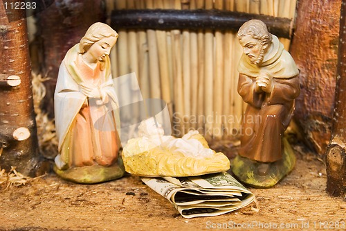 Image of Nativity Scene with Money