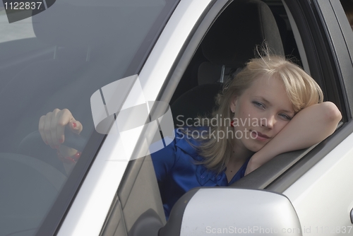 Image of Resting girl after driving