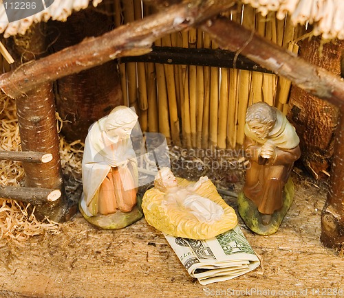 Image of Nativity Scene with Money