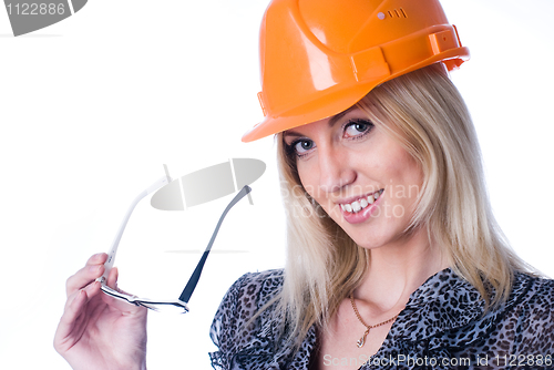 Image of Smiling girl with helmet