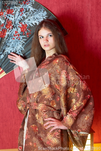 Image of Girl in kimono