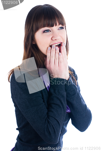 Image of Shocked young woman