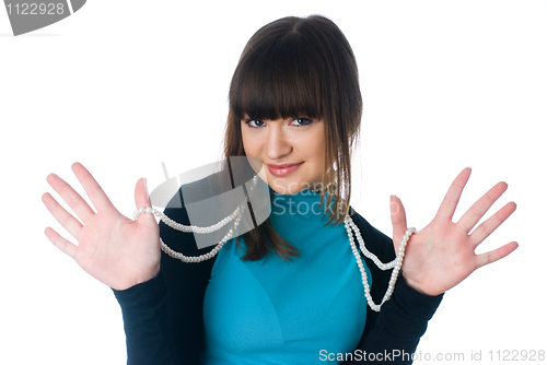 Image of Girl with beads