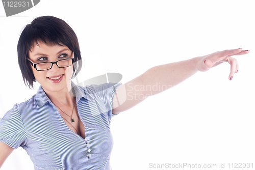 Image of Woman with pointing finger