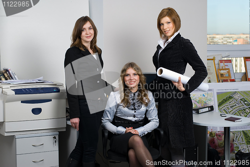 Image of Businesswoman with her team