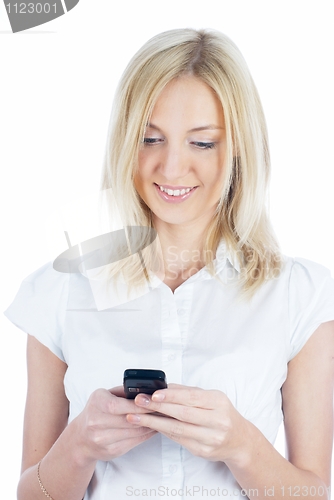 Image of Girl with mobile phone