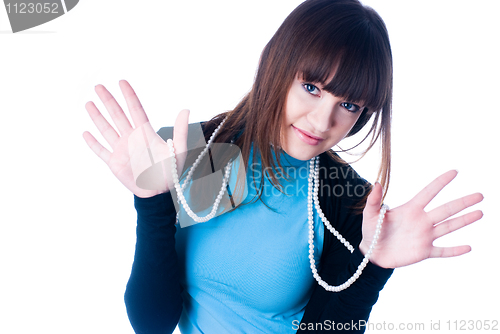 Image of Girl with beads
