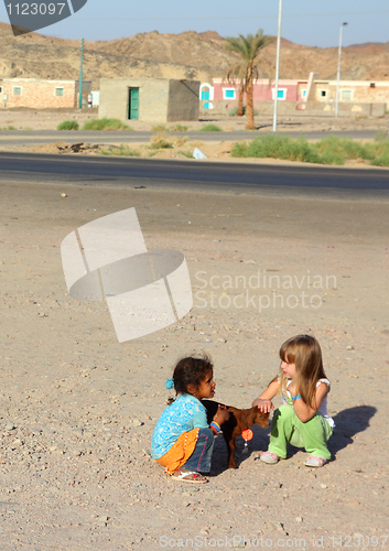 Image of European and African girls