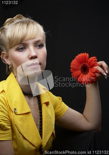 Image of Girl and flower
