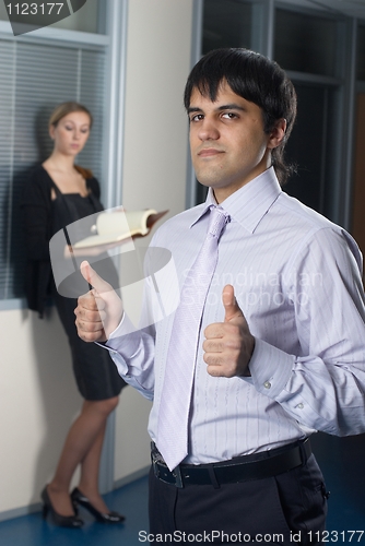 Image of Businessman With Thumbs Up