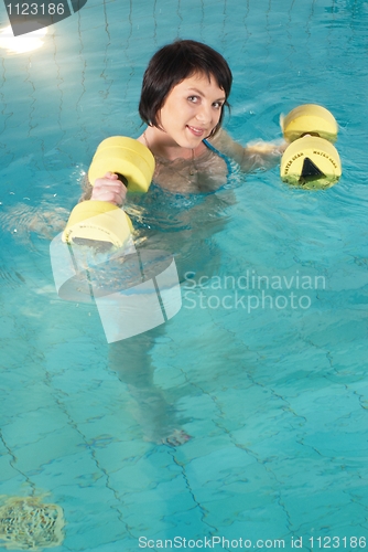 Image of Aquaaerobic girl