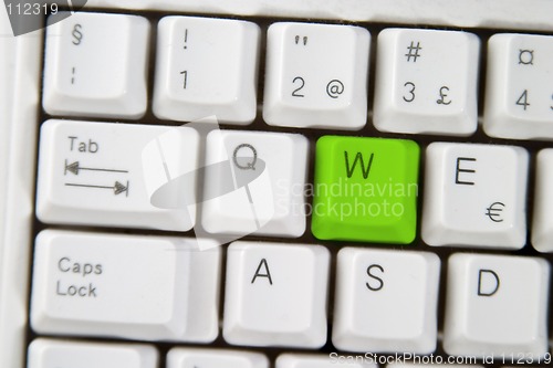 Image of Computer Keyboard Letter W