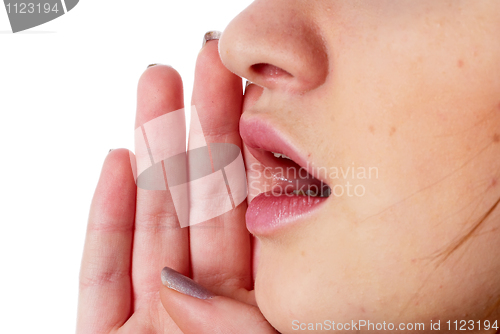 Image of Whispering woman