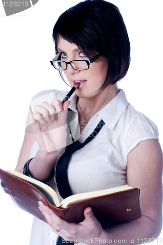 Image of Woman with daily log