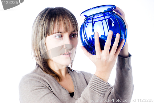Image of Young woman with vase