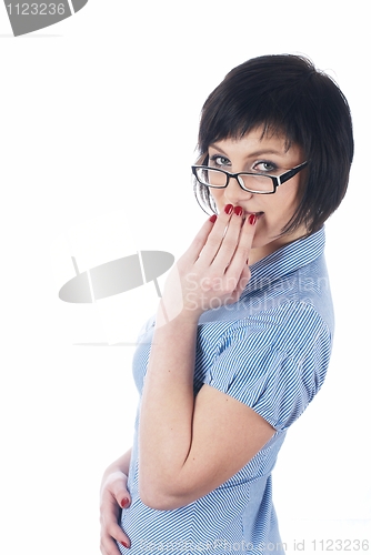 Image of Shocked young woman