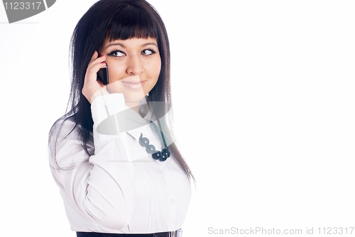 Image of Talking girl by mobile