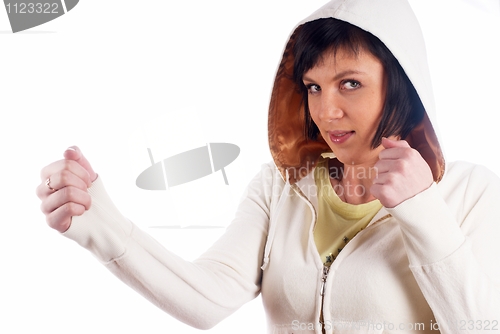 Image of Girl with fists