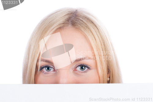 Image of Woman beside whiteboard