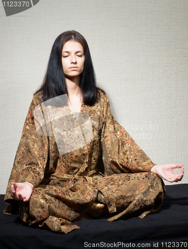 Image of Meditative girl