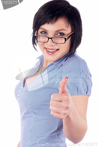 Image of Woman with thumb up