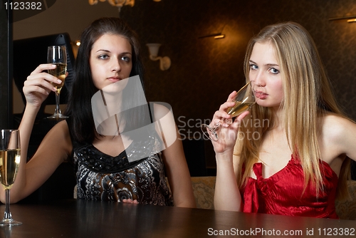 Image of Young women in a bar