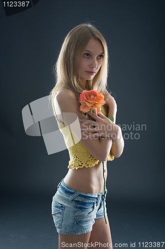 Image of Girl with flower