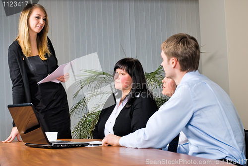 Image of Businessgroup with laptop