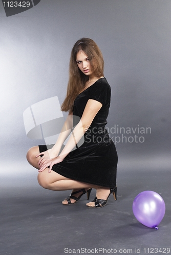 Image of Woman with balloons