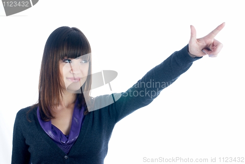 Image of Woman with pointing finger