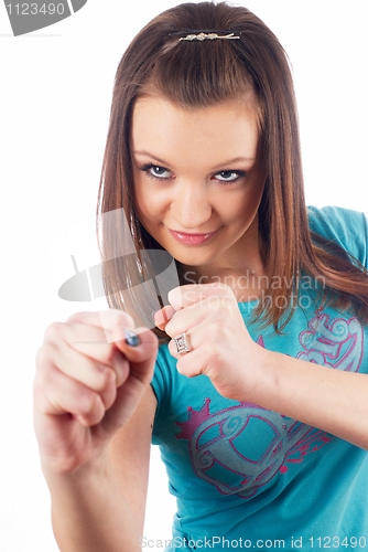 Image of Girl with fists