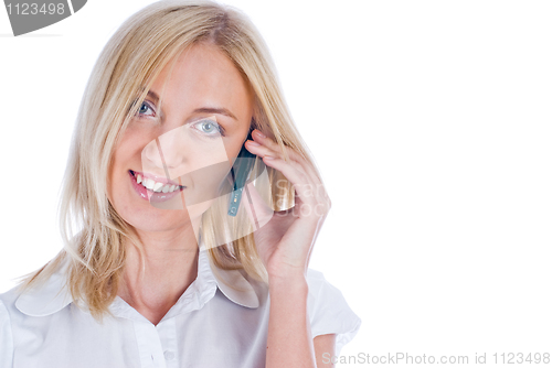 Image of Talking girl by mobile