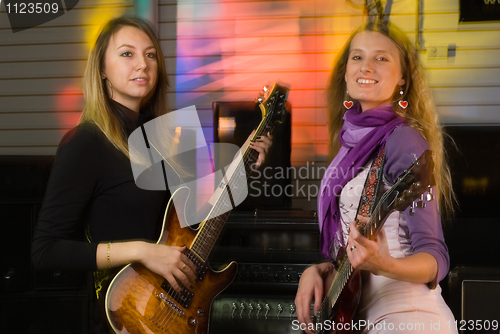 Image of Woman on rock concert