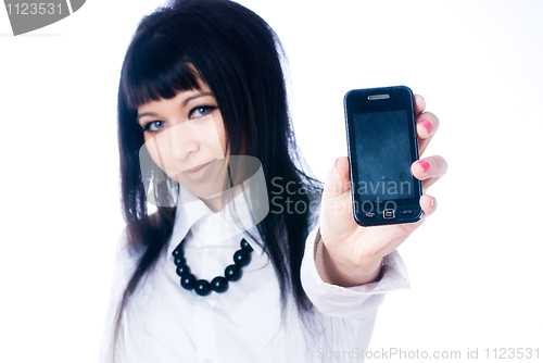 Image of Girl with mobile phone