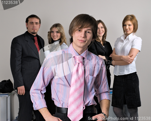 Image of Young business team