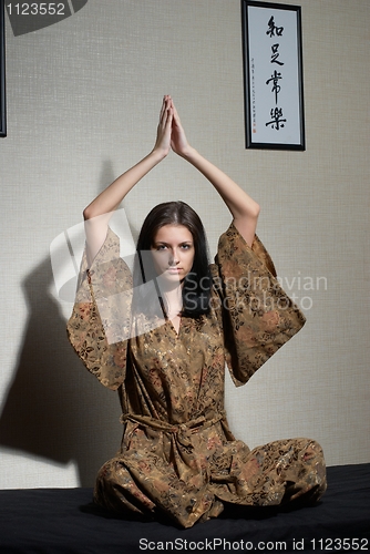 Image of Meditative girl